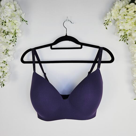 Victoria’s Secret 36DDD T-Shirt Lightly Lined Wireless Bra Lot Beige Purple - Picture 2 of 14